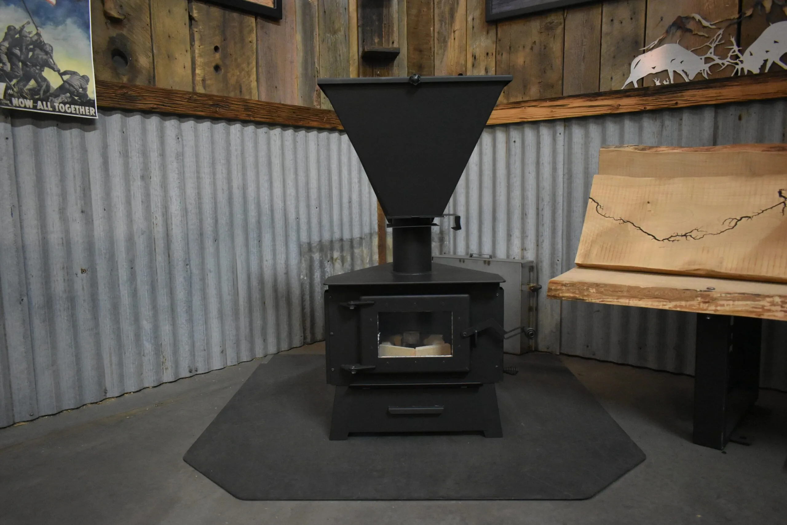 non- electric pellet stove