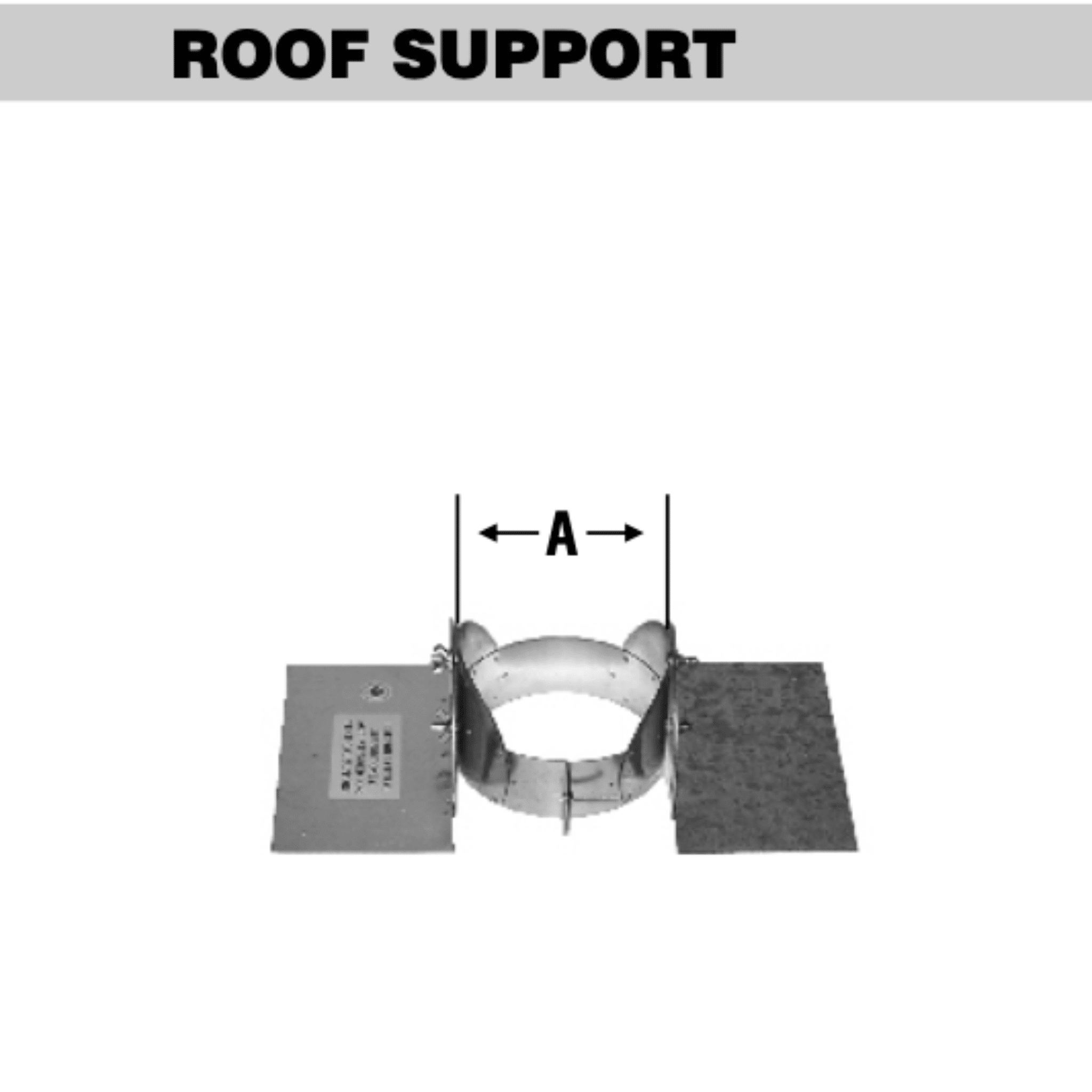 4" T-Roof Support Bracket for the installation of 4" HT Stove pipe