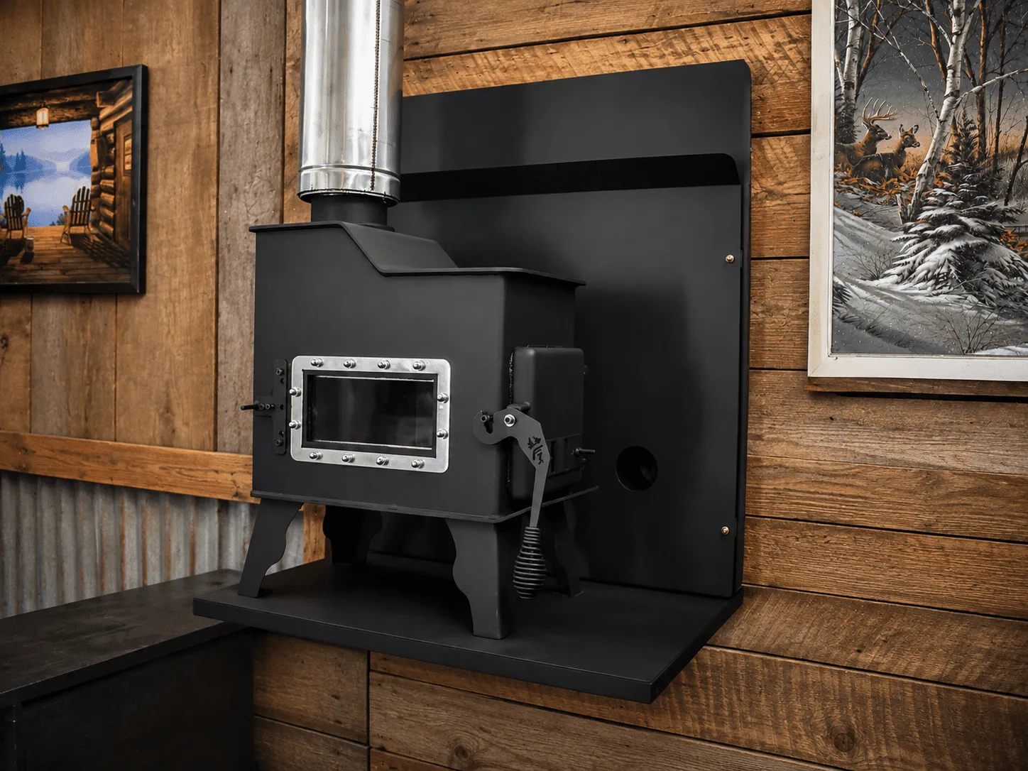 wall mounted caboose stove