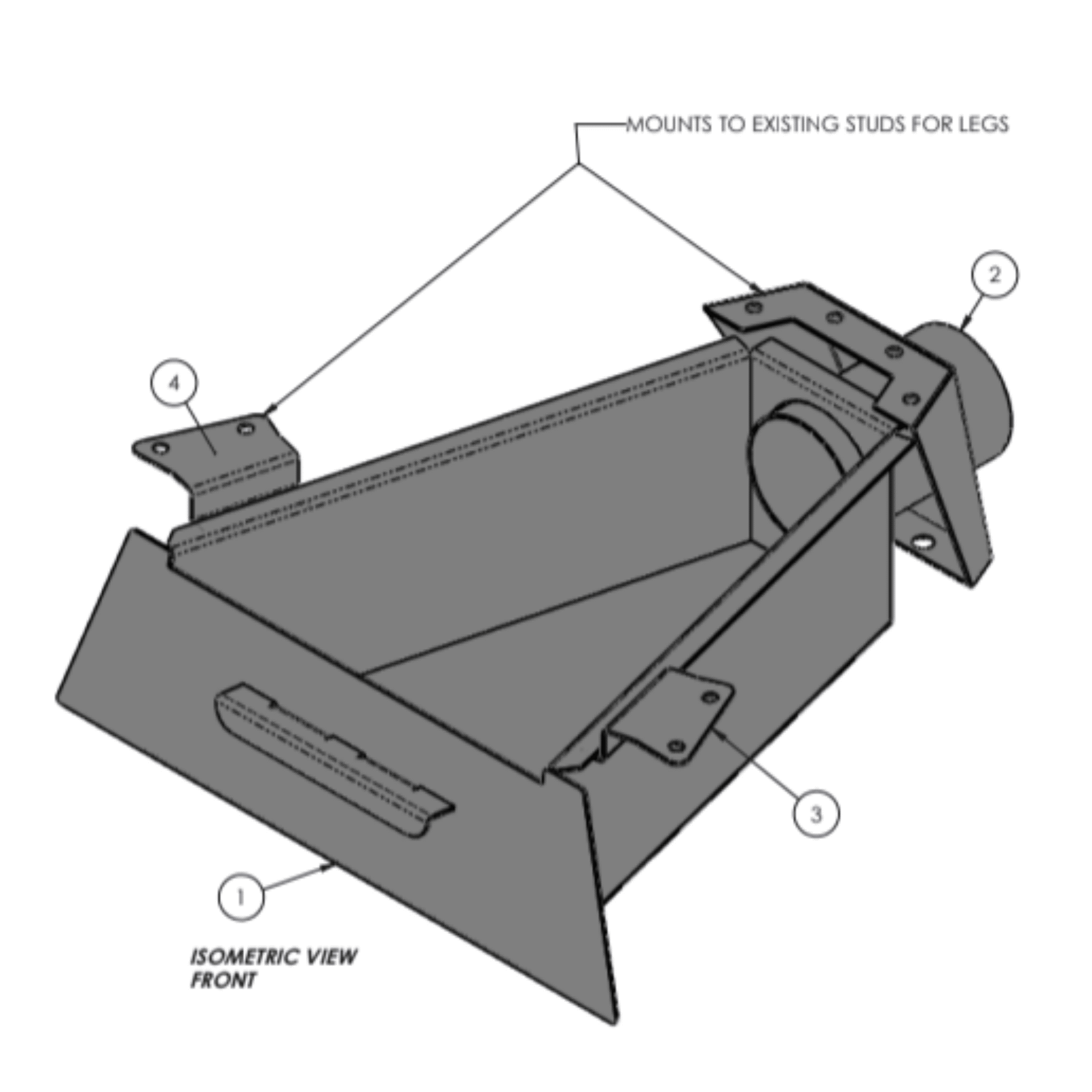 Mini Me Ash Pan/Fresh Air kit for a tiny space to bring in outside combustion air.