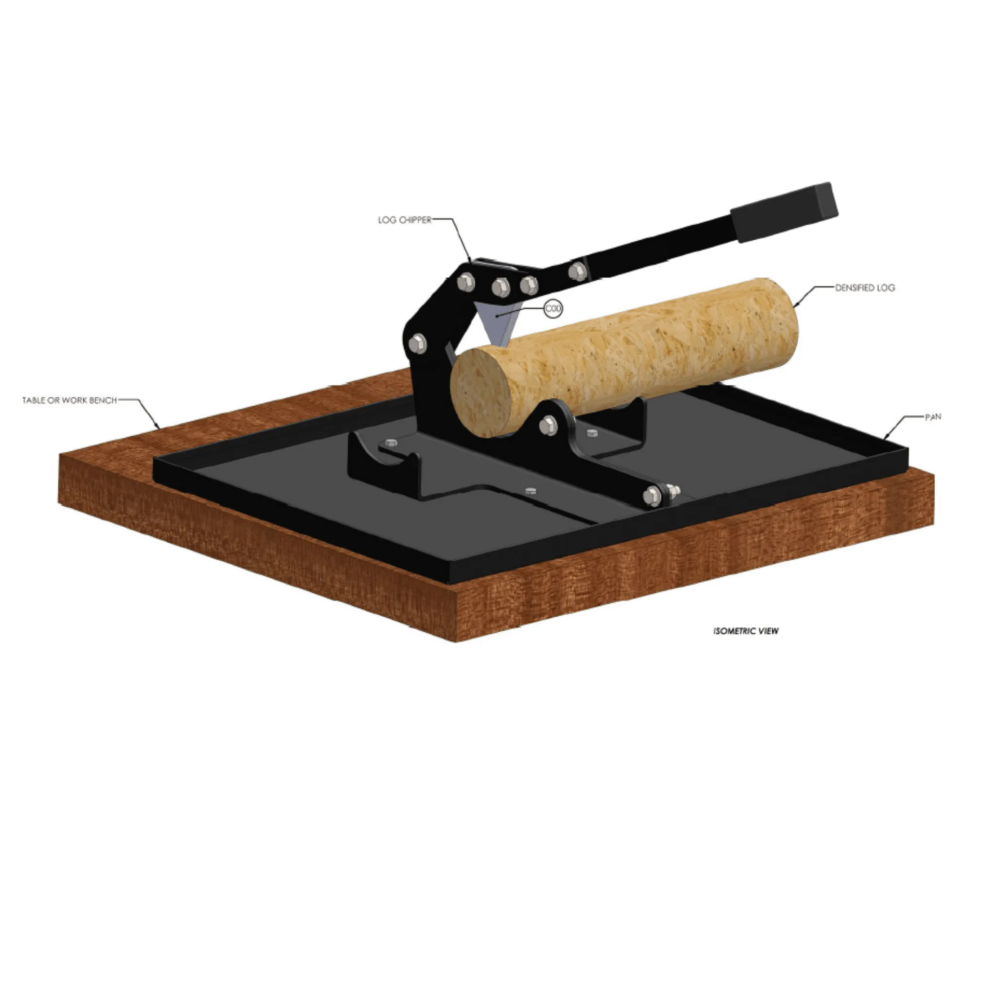 509 Fab Log Chipper to easily make chunks out of presto style logs to start a fire