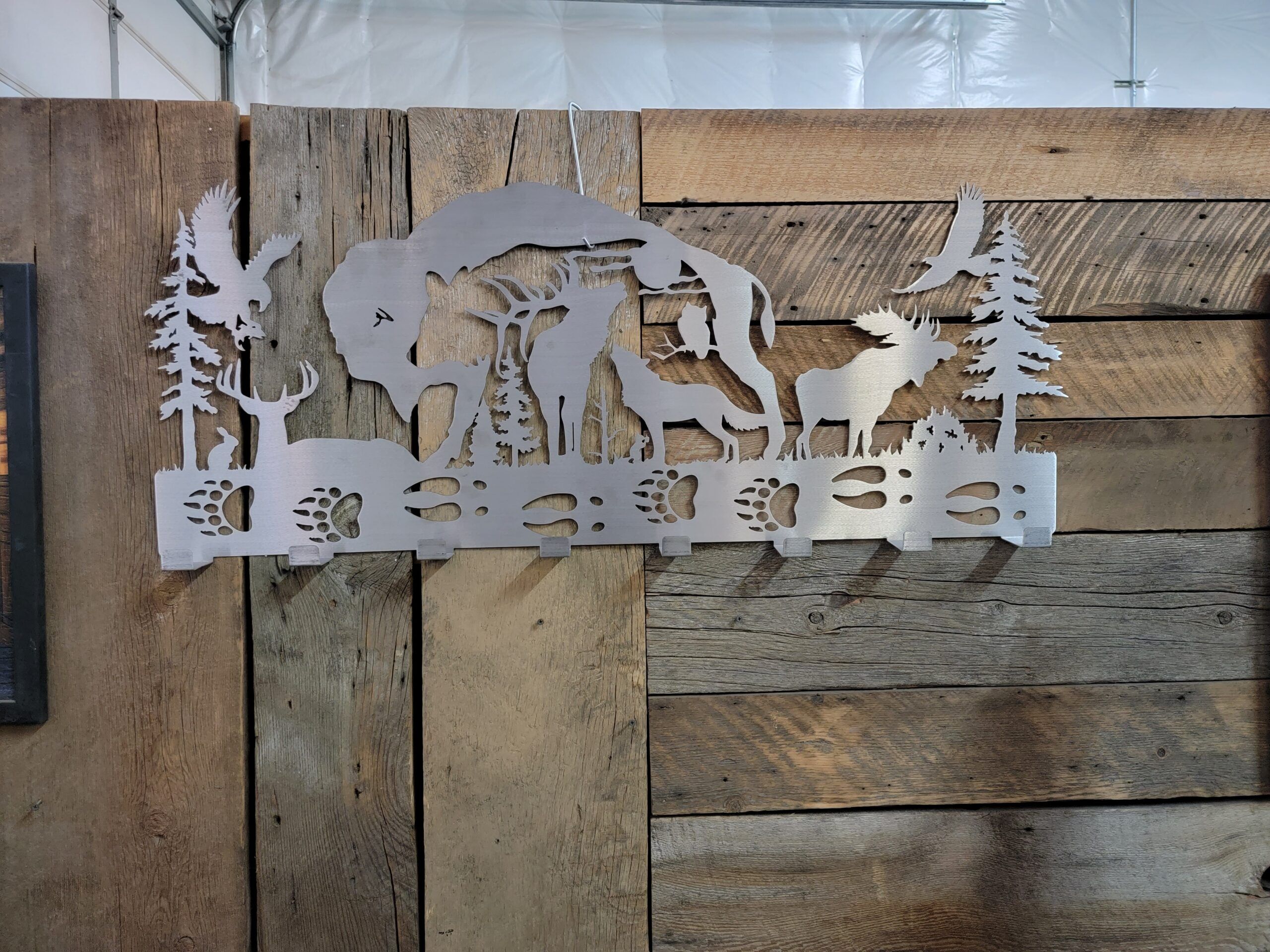 Wildlife Coat Rack in 16 ga. metal