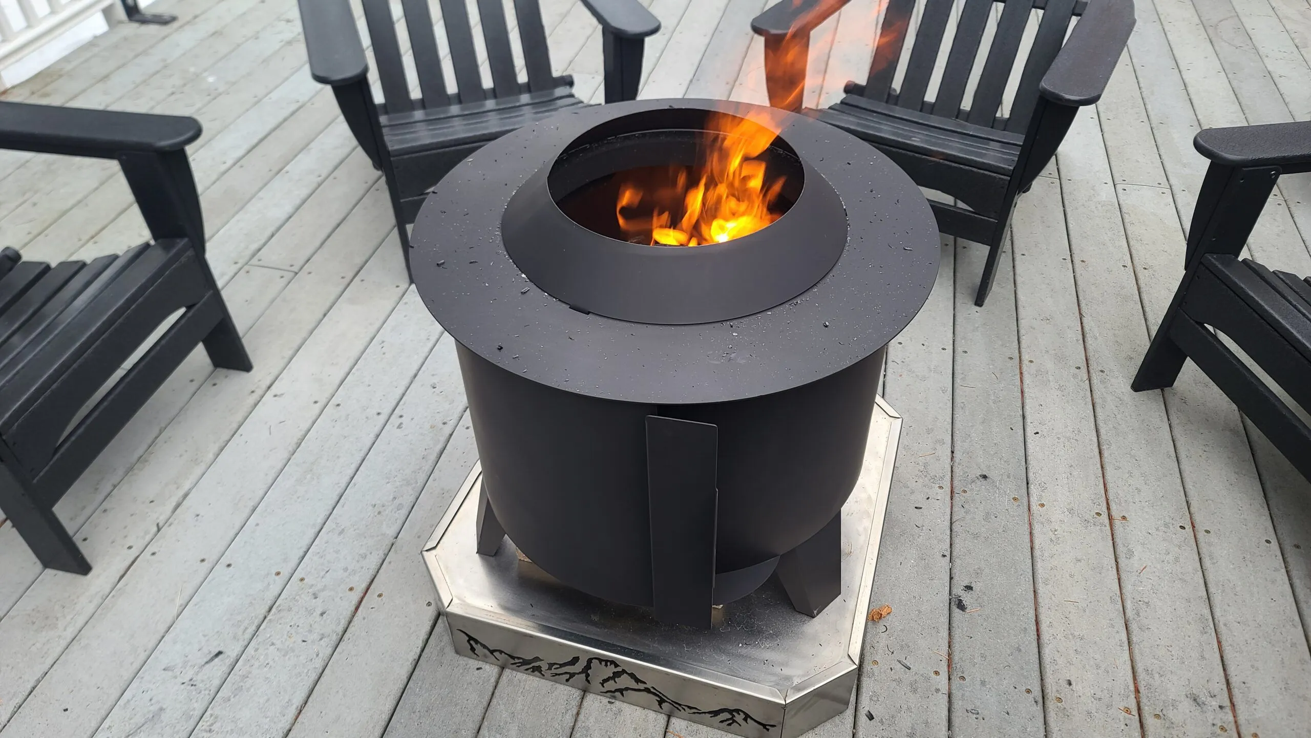 Fire Pit Revolve 22 Black Steel