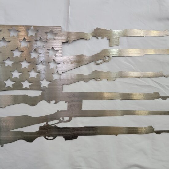 Rifle Flag Metal Cutout