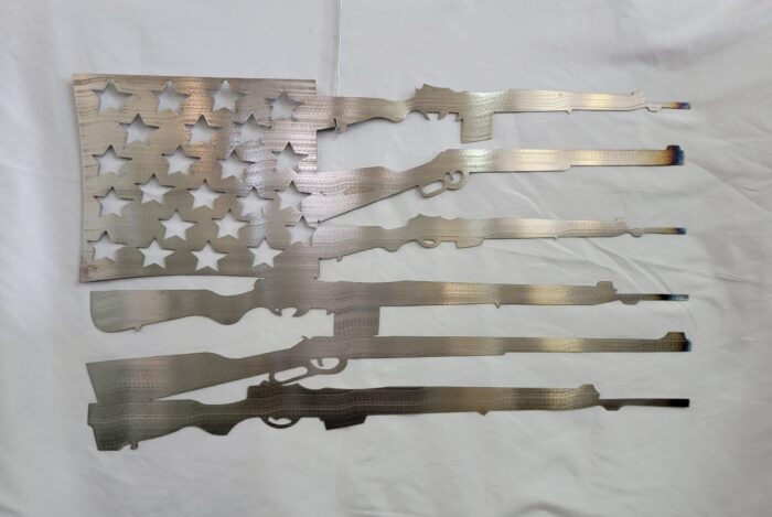 Rifle Flag Metal Cutout