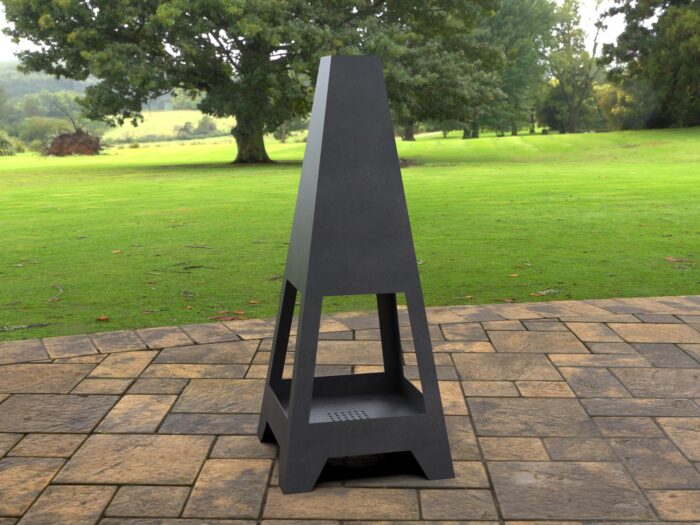 Pyramid 4 Sided Chiminea Fire Pit