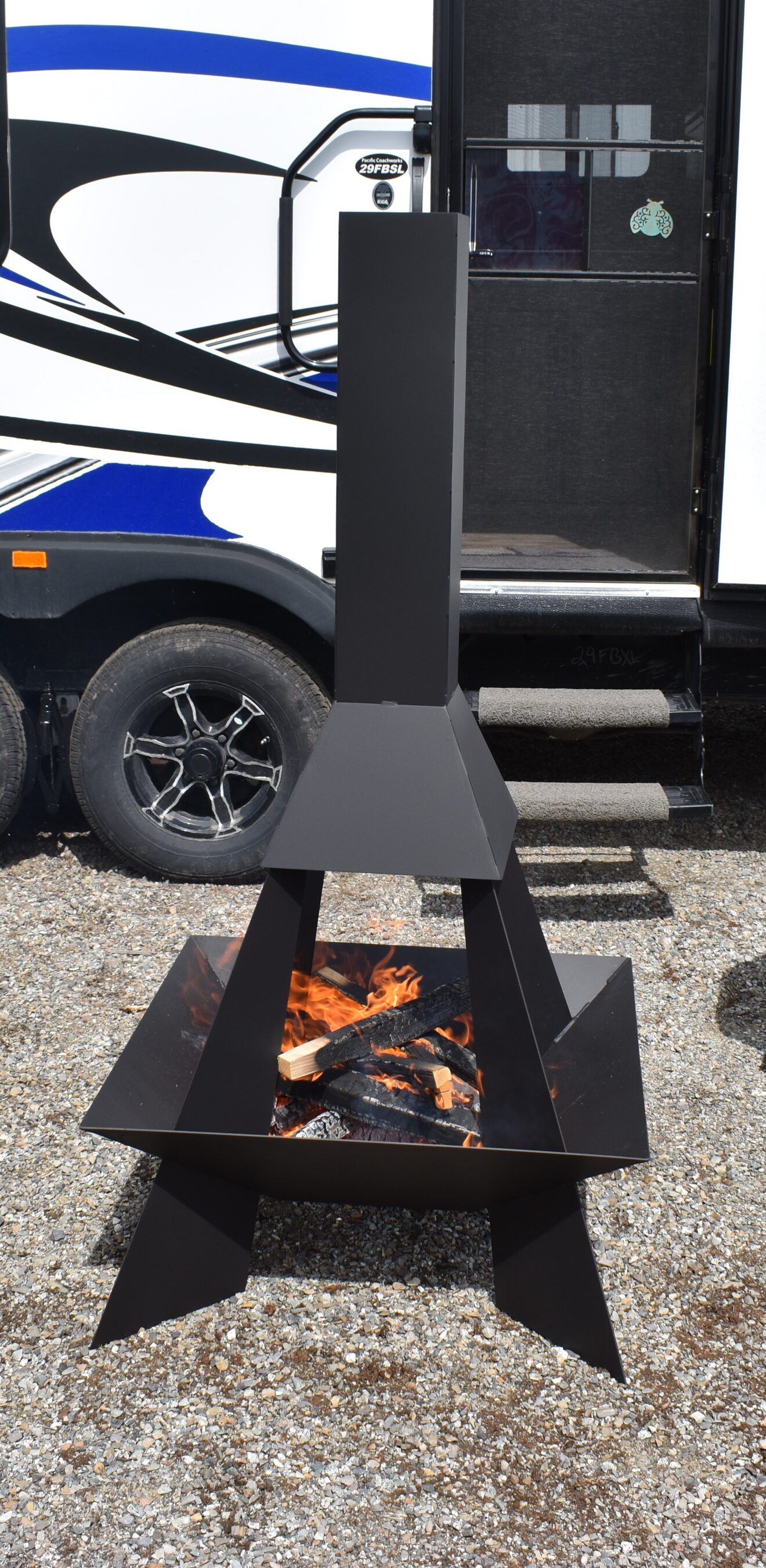 Pyramid Rocket Chiminea Flame Innovation