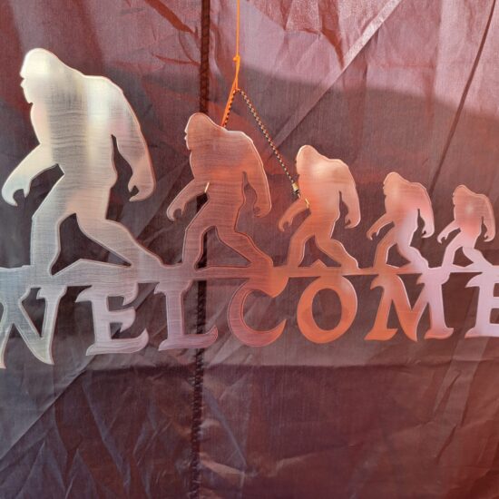 Bigfoot Family Welcome Sign